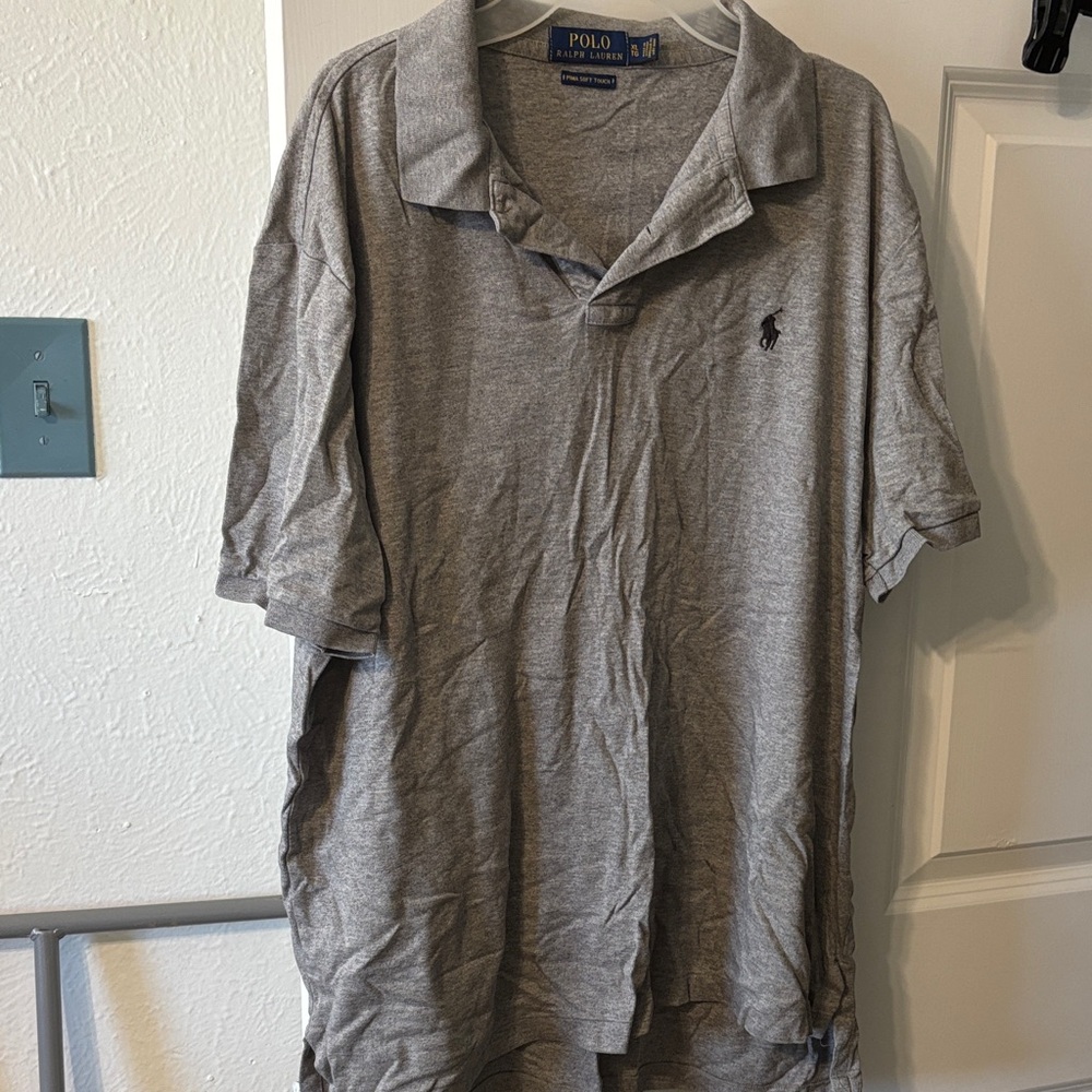 Polo by Ralph Lauren Men’s Heather Gray Short-Sleeve Polo